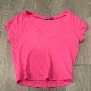 Jac Parker Women’s Pink Cropped T-Shirt Size S